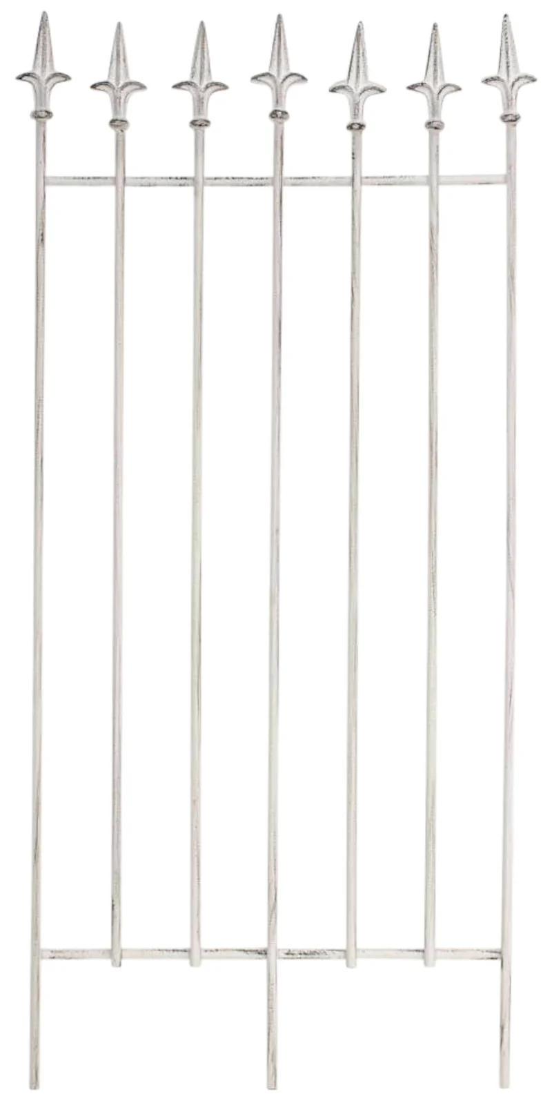 Lot de 2 treillis support pour plantes grimpantes décoration de jardin en métal blanc vieilli 10_0003830