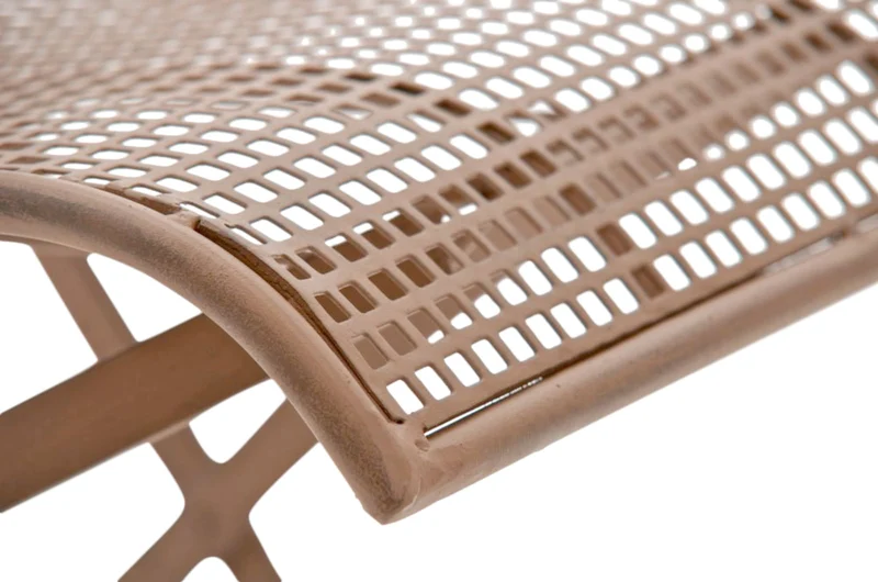 Lot de 2 chaises de jardin pliable balcon terrasse design rustique en métal marron vieilli 10_0002836