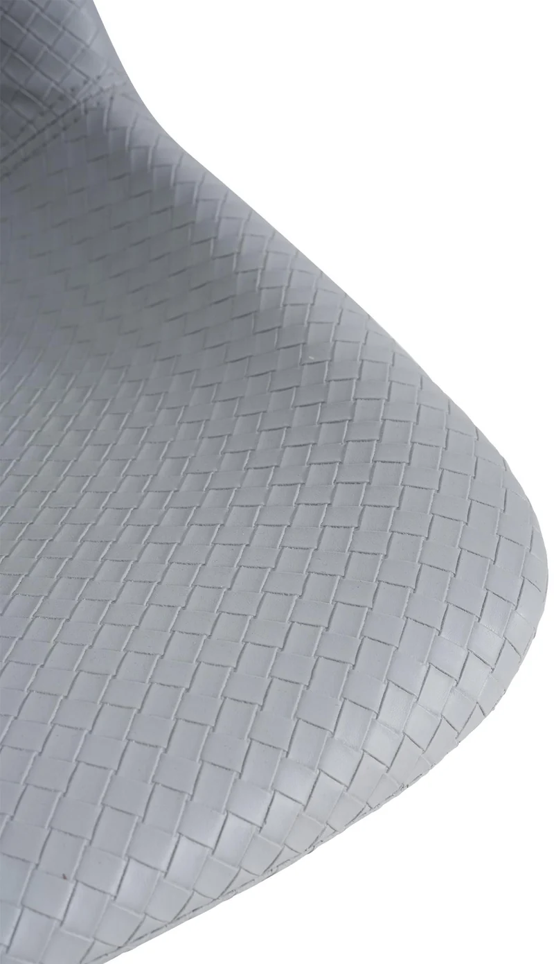 Tabouret de bar x1 rotation à 360°en PVC gris pieds en trompette métal noir 10_0006226