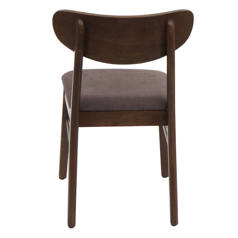 Lot de 2 chaises de salle à manger cuisine avec dossier en tissu couleur taupe cadre en bois 04_0007383