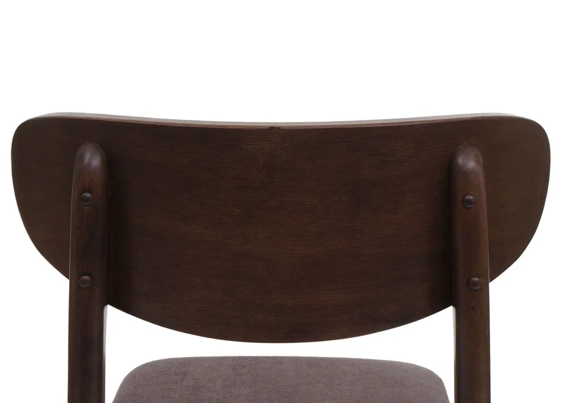 Lot de 2 chaises de salle à manger cuisine avec dossier en tissu couleur taupe cadre en bois 04_0007383
