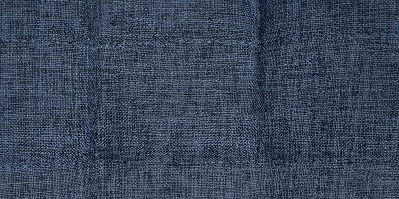 Lot de 2 tabourets de bar structure métallique noir assise en tissu bleu avec surpiqûres 10_0004446