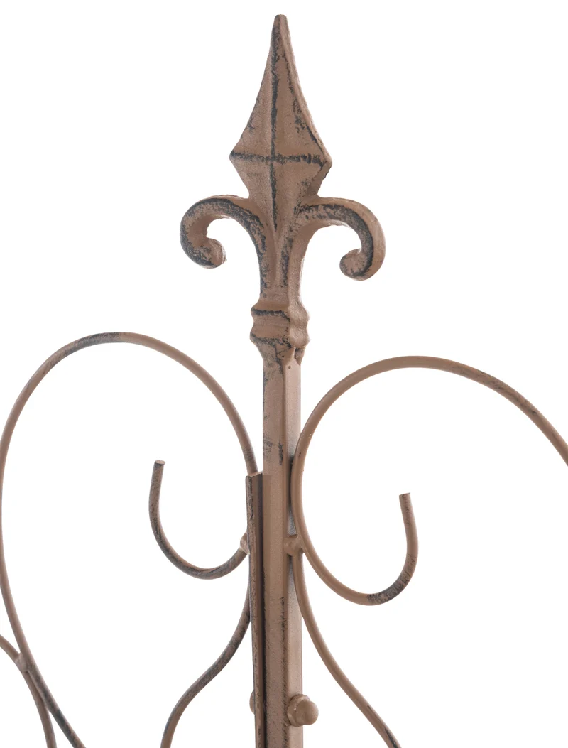 Treillis décoration de jardin rosier plantes grimpantes 133 cm en métal marron vieilli 10_0003888