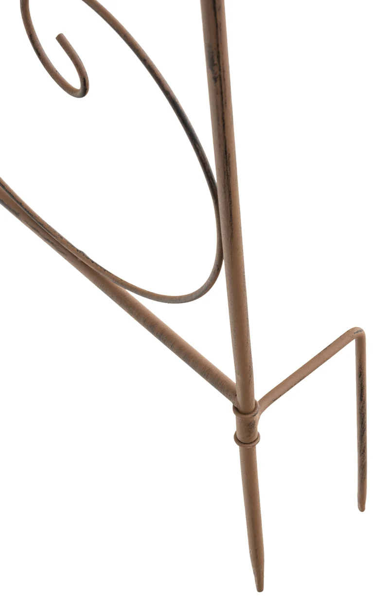 Treillis décoration de jardin rosier plantes grimpantes 133 cm en métal marron vieilli 10_0003888