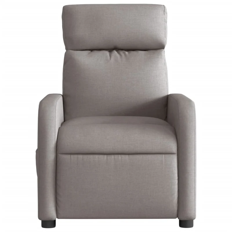 Fauteuil relax TV fonction d'inclinaison électrique très confortable en tissu taupe DEC028575