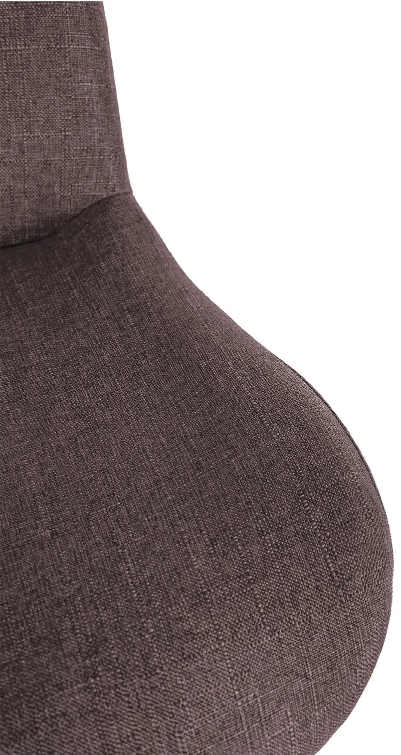 Lot de 2 tabourets de bar réglable en hauteur et rotatif repose-pieds en tissu marron cadre en métal noir 10_0006245