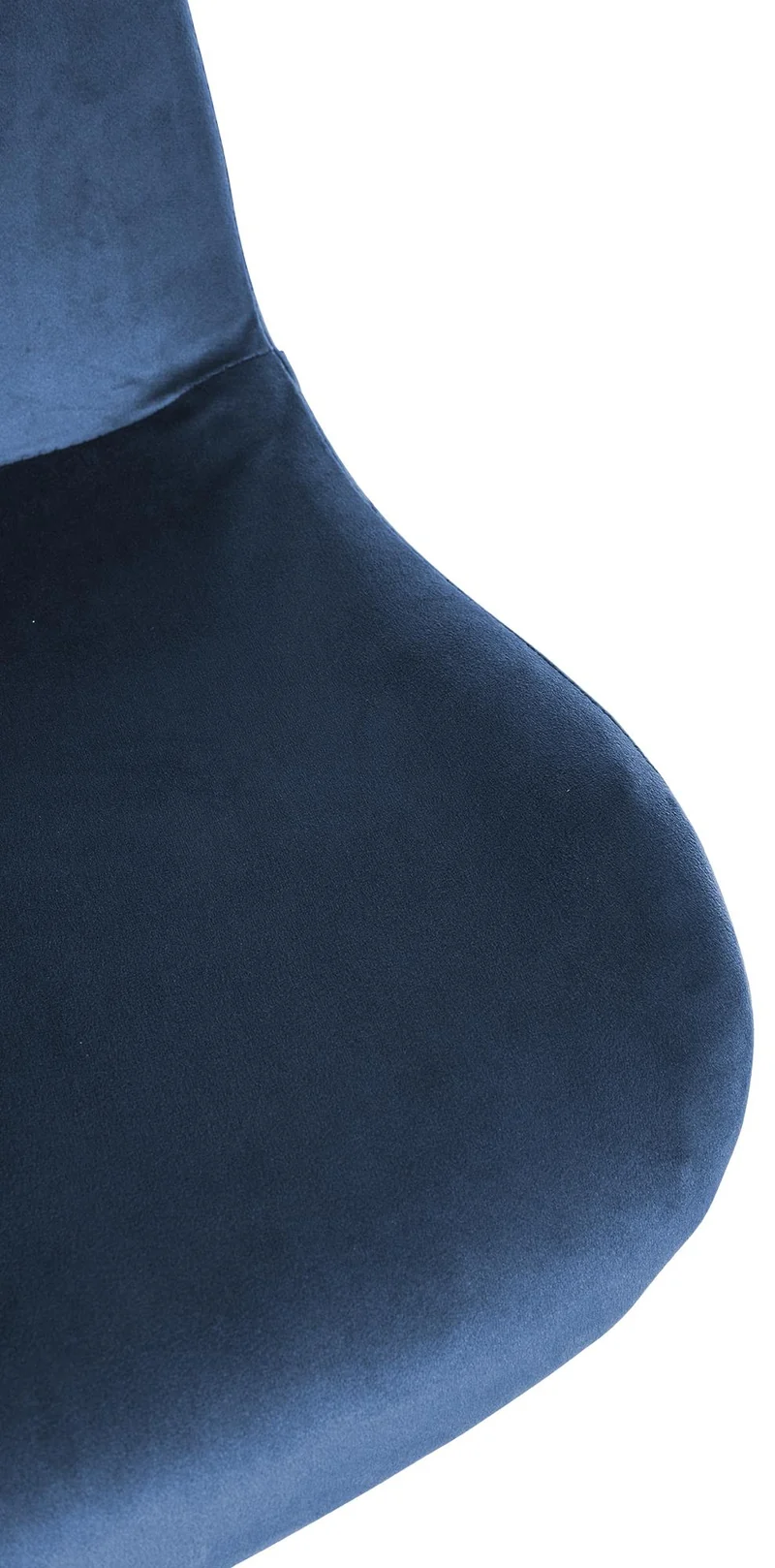 Tabouret de bar x1 réglable en hauteur et rotatif repose-pieds en velours bleu cadre en métal noir 10_0006015