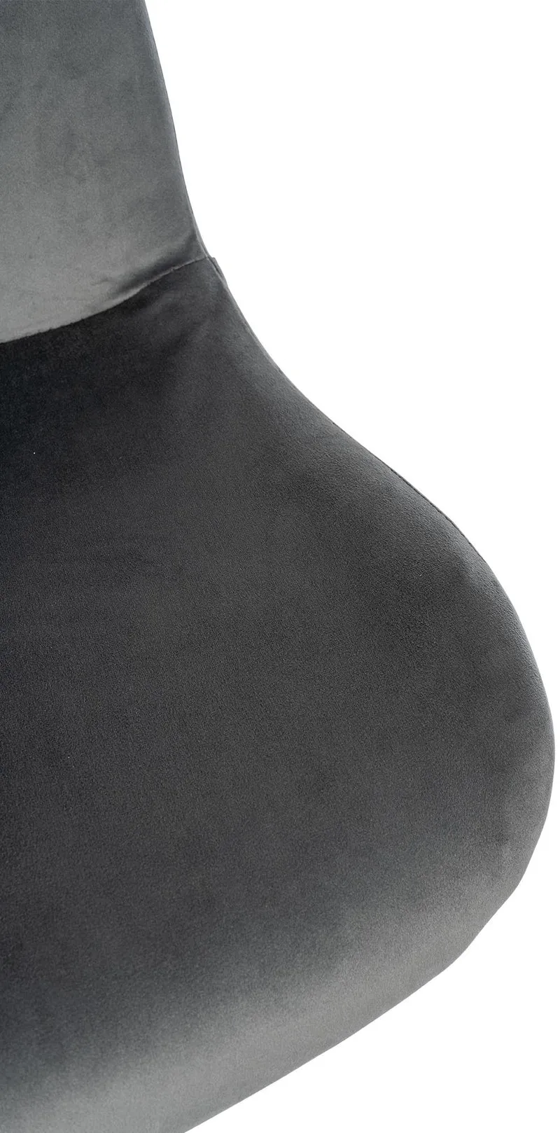 Tabouret de bar x1 réglable en hauteur et rotatif repose-pieds en velours gris foncé cadre en métal noir 10_0005795