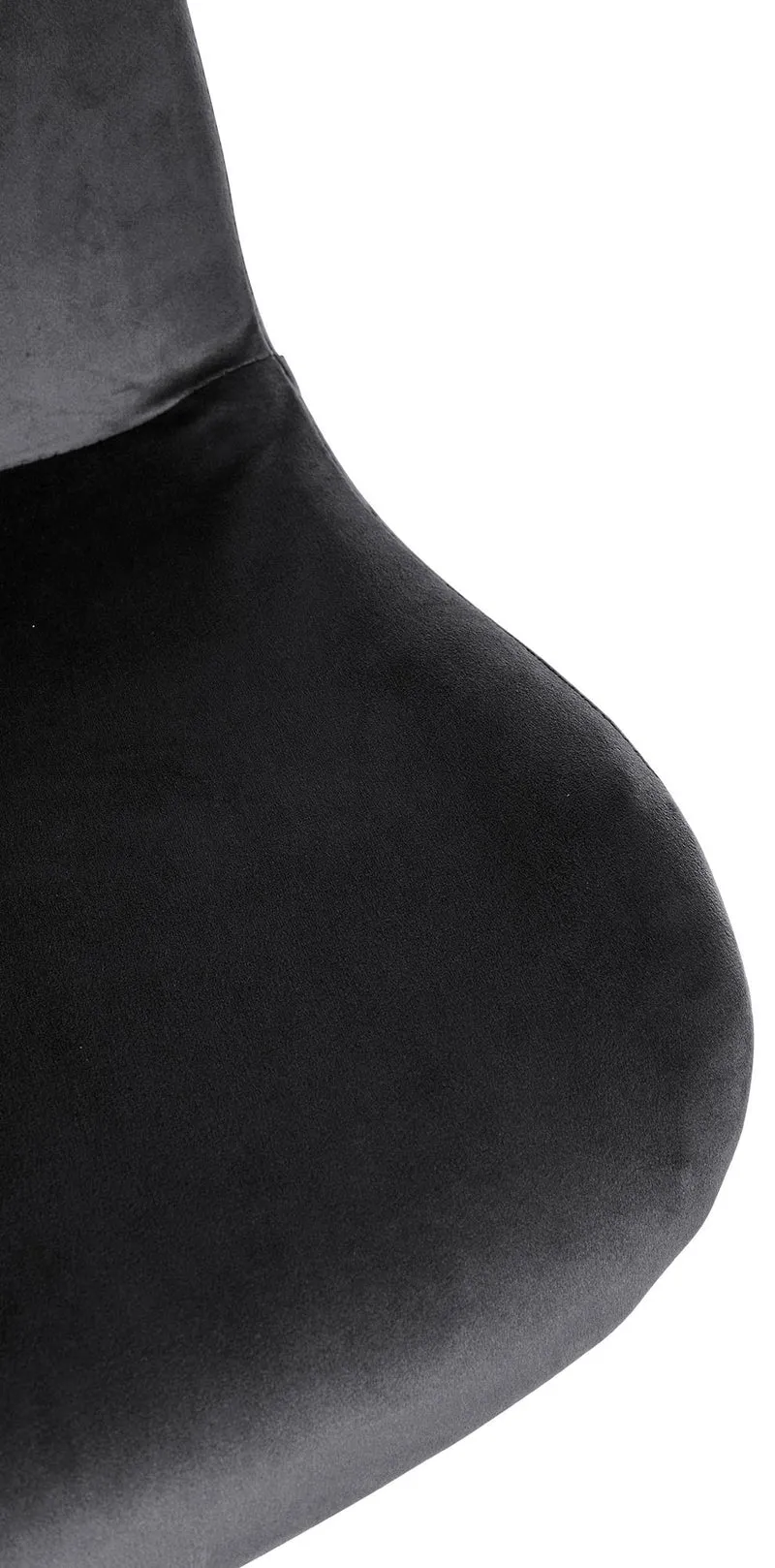 Tabouret de bar x1 réglable en hauteur et rotatif repose-pieds en velours noir cadre en métal noir 10_0005753