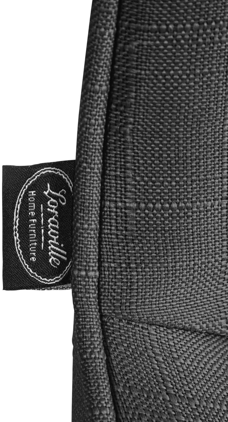 Lot de 2 tabourets de bar pivotant forme ergonomique surpiqûres décoratives en tissu gris foncé cadre en métal noir 10_0006081