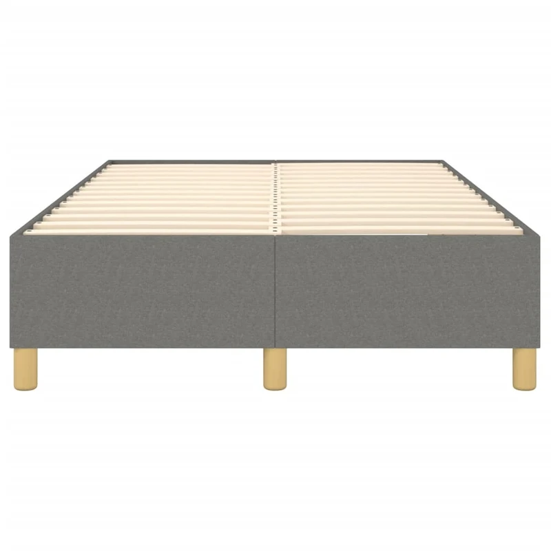 Sommier à lattes sur pieds cadre de lit 120x200 cm tissu gris foncé TDL0207145