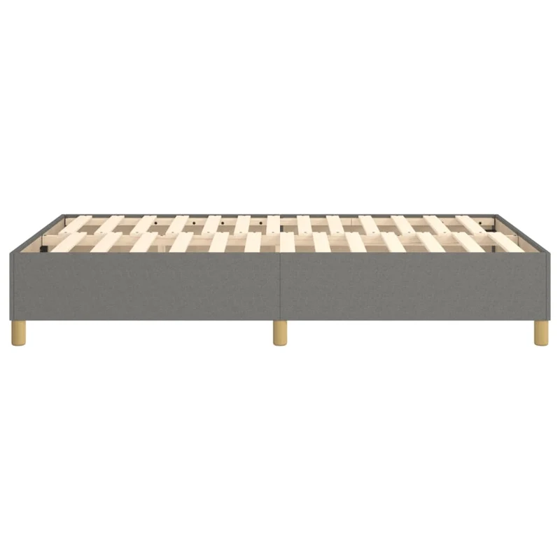 Sommier à lattes sur pieds cadre de lit 120x200 cm tissu gris foncé TDL0207145