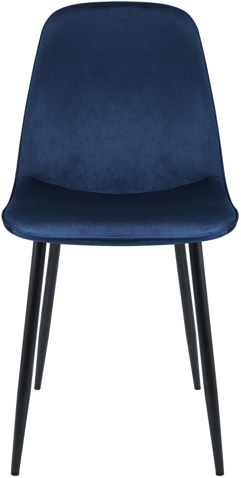 Chaise de salle à manger cuisine x1 design moderne en velours bleu foncé cadre en métal noir 10_0007215
