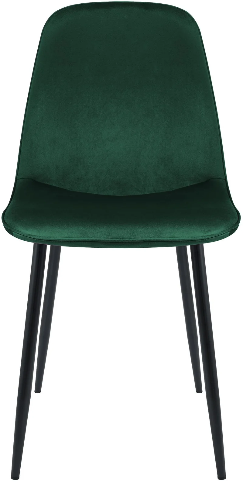 Chaise de salle à manger cuisine x1 design moderne en velours vert cadre en métal noir 10_0007214