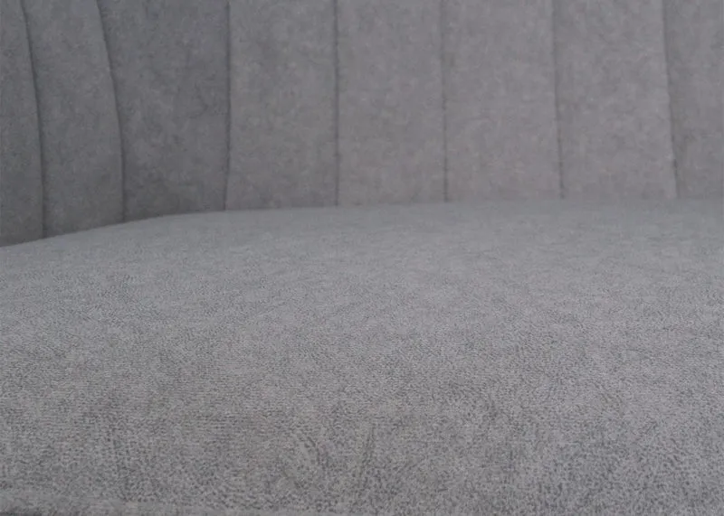 Lot de 6 chaises de salle à manger avec accoudoirs siège rotatifs en tissu gris clair avec coutures décoratives 04_0007745