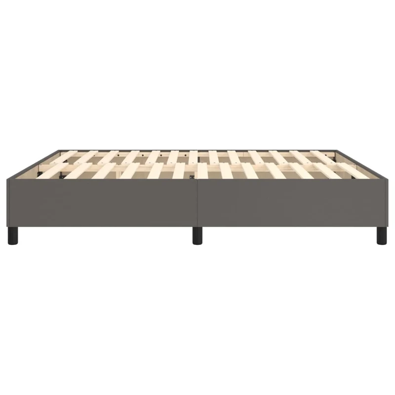 Sommier à lattes sur pieds cadre de lit 160x200 cm synthétique gris TDL0207223