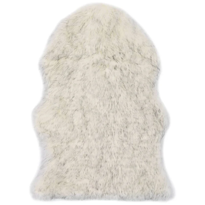 Tapis 60 x 90 cm Peau de mouton synthétique Mélange de gris DEC024049