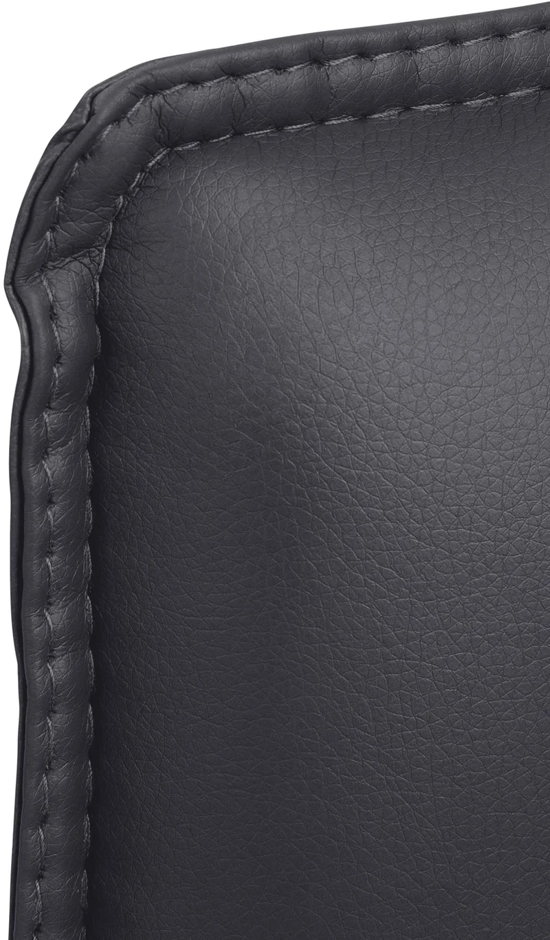 Chaise de bureau fauteuil visiteur avec accoudoirs en PVC noir et métal 10_0001923
