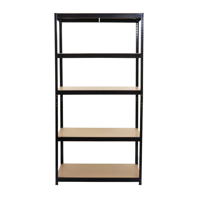 Rayonnage métallique noir étagère renforcée 875 kg 5 niveaux 200x100x60 cm 04_0008689