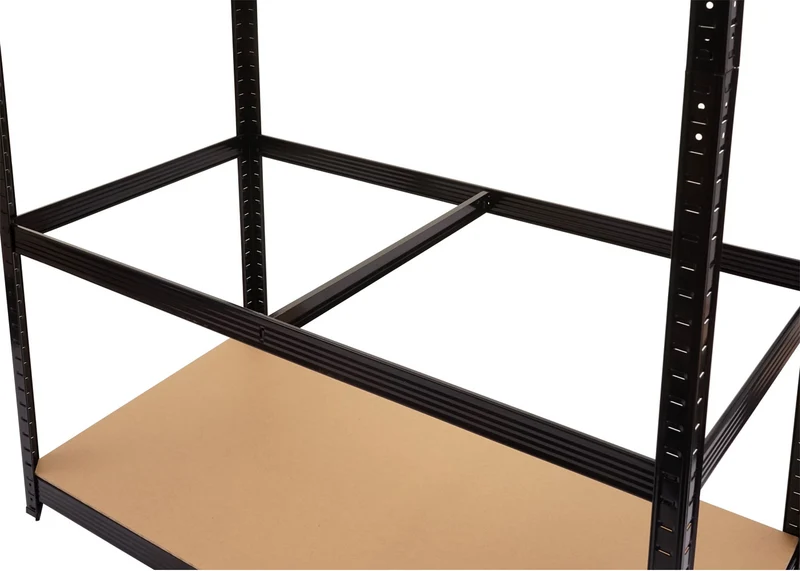 Rayonnage métallique noir étagère renforcée 875 kg 5 niveaux 200x100x60 cm 04_0008689