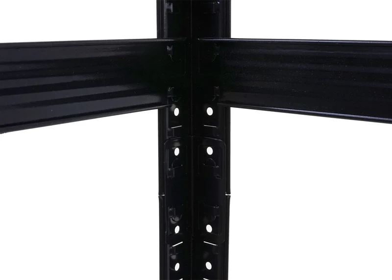 Rayonnage métallique noir étagère renforcée 5 niveaux Capacité 875 kg 200x120x60 cm 04_0008690