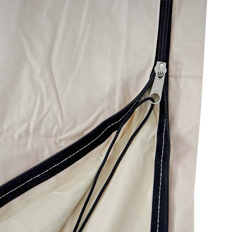 Housse de protection pour parasol XXL convient aux parasols jusqu'à 5x5 m Crème – Fermeture éclair 04_0007041