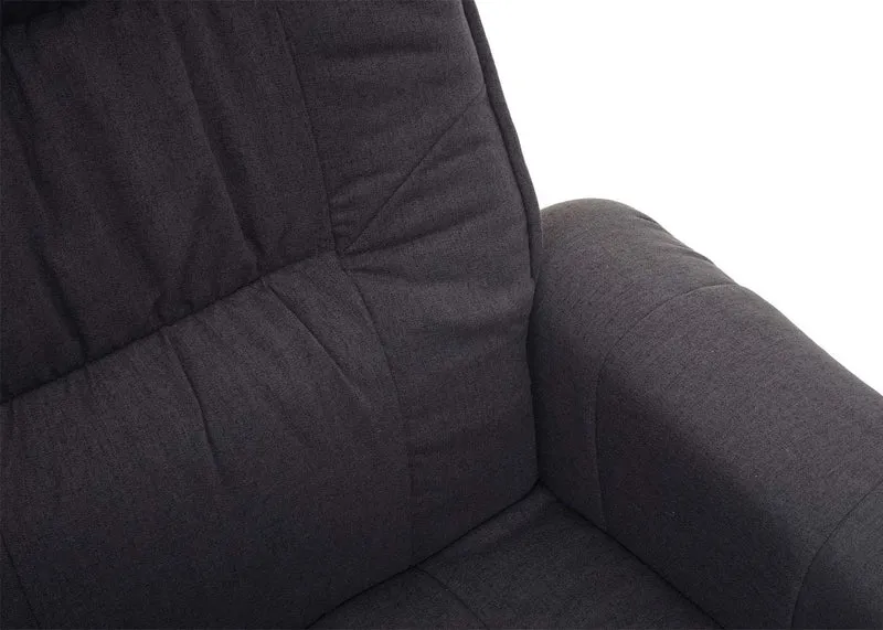 Fauteuil relax inclinable rotatif à 360° avec tabouret en tissu gris foncé 04_0001952