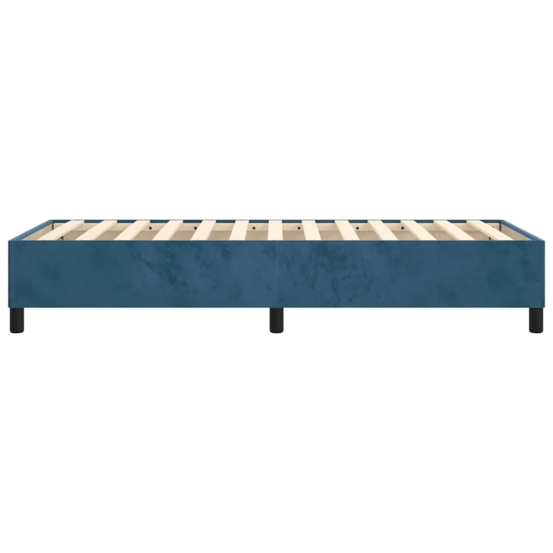 Sommier à lattes sur pieds cadre de lit 80x200 cm tissu velours bleu foncé TDL0207303