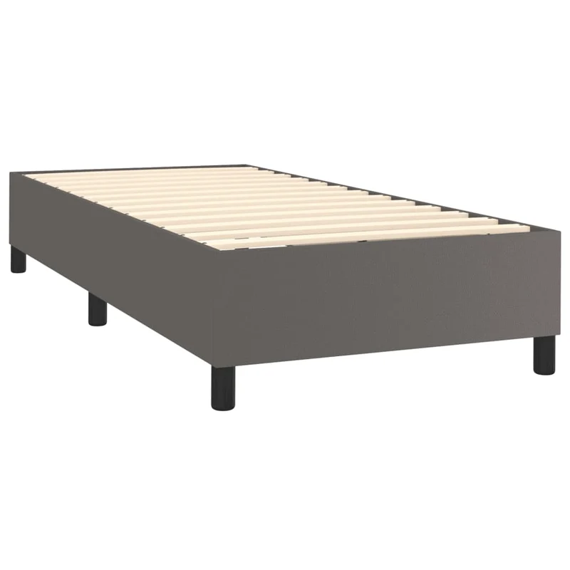 Sommier à lattes sur pieds cadre de lit 80x200 cm synthétique gris TDL0207217