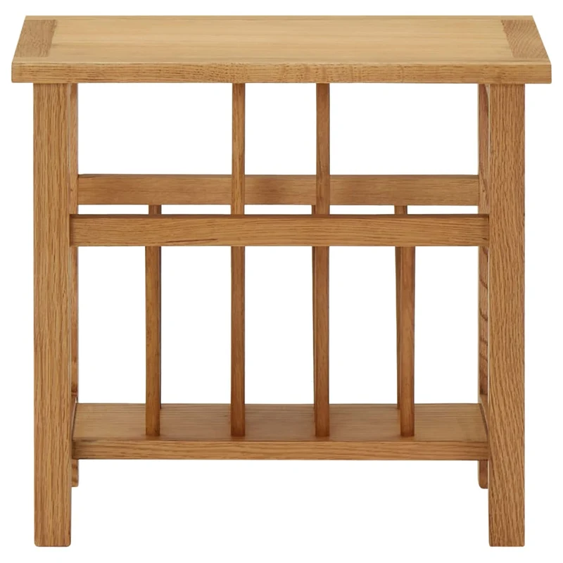 Porte revues petit meuble de salon bout de canapé 45 x 27 x 42 cm bois de chêne DEC032578