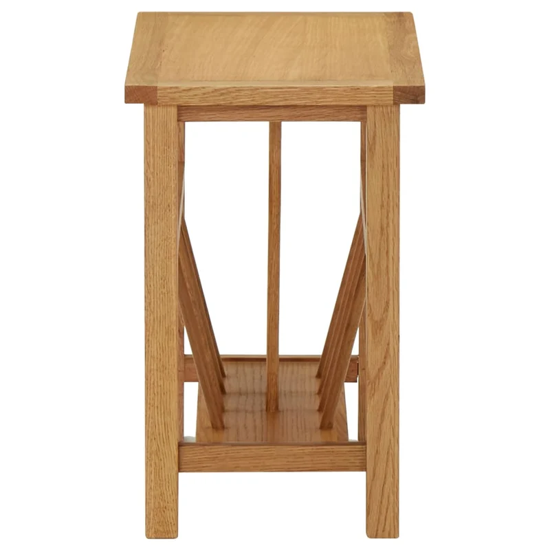 Porte revues petit meuble de salon bout de canapé 45 x 27 x 42 cm bois de chêne DEC032578