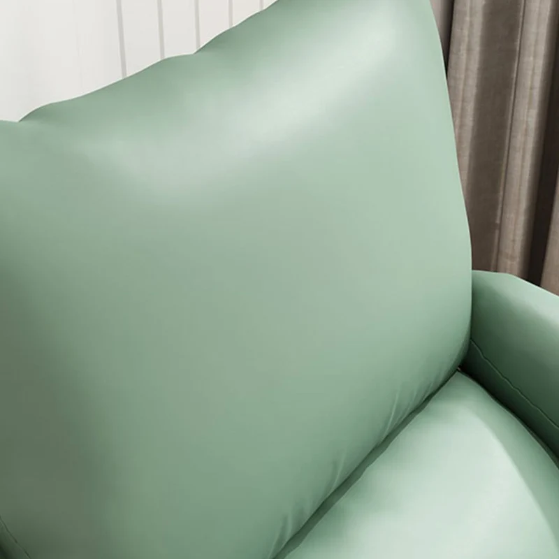 Contemporary Luxury Curved Synthetic Fabric Upholstery Iron Accent Chair Backrest For Living Room