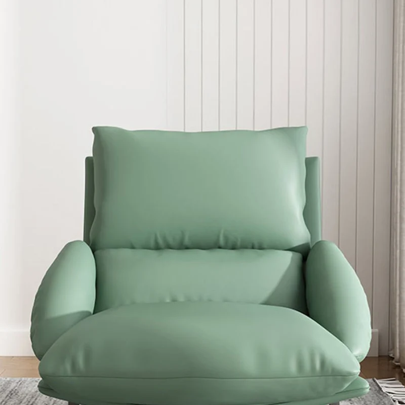 Contemporary Luxury Curved Synthetic Fabric Upholstery Iron Accent Chair Backrest For Living Room