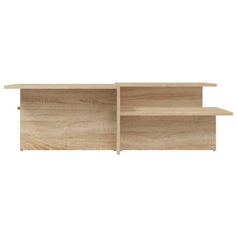 Lot de 2 tables d'appoint avec étagère 111,5 x 50 x 33 cm en bois d'ingénierie couleur chêne DEC040391