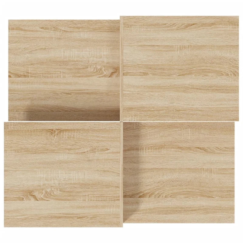 Lot de 2 tables d'appoint avec étagère 111,5 x 50 x 33 cm en bois d'ingénierie couleur chêne DEC040391