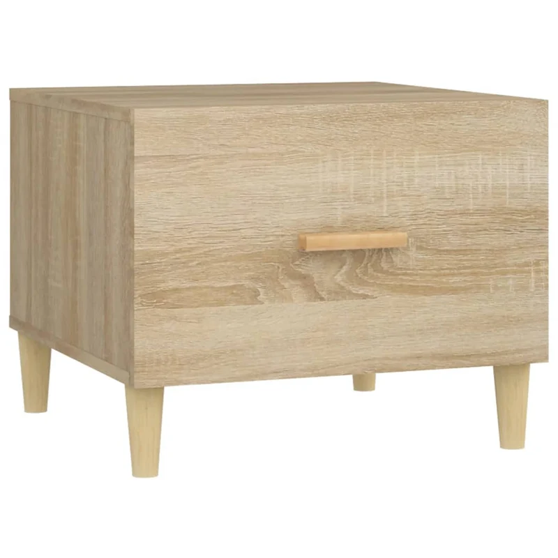Lot de 2 tables de chevets avec tiroir 50 x 50 x 40 cm bois d'ingénierie couleur chêne DEC040383