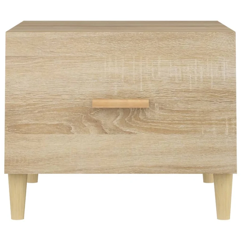 Lot de 2 tables de chevets avec tiroir 50 x 50 x 40 cm bois d'ingénierie couleur chêne DEC040383