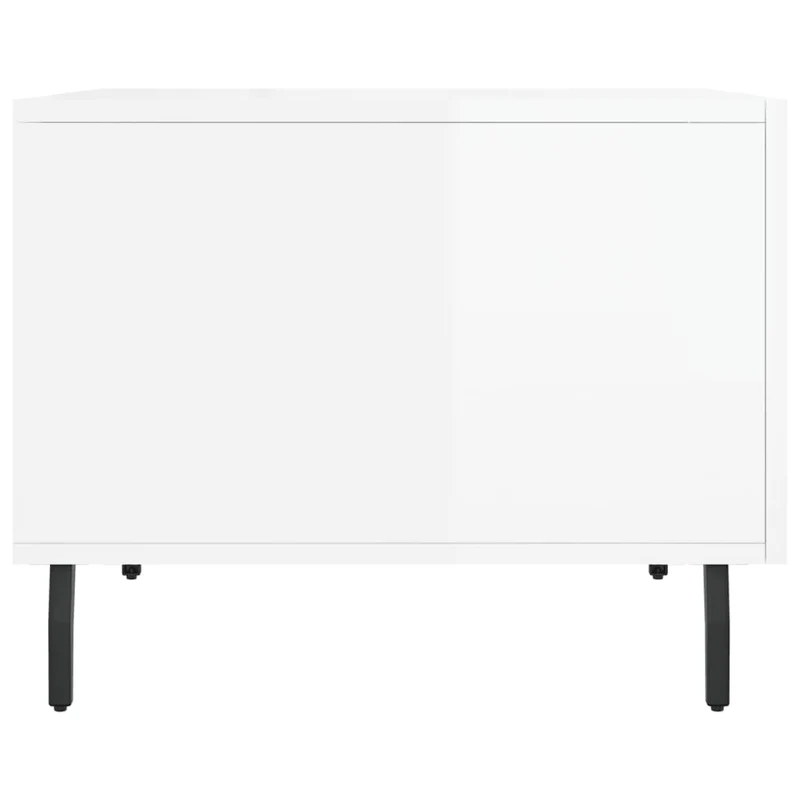 Lot de 2 tables de chevets avec tiroir 50 x 50 x 40cm bois d'ingénierie blanc et fer DEC040333