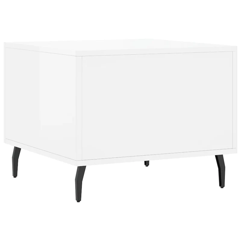 Lot de 2 tables de chevets avec tiroir 50 x 50 x 40cm bois d'ingénierie blanc et fer DEC040333