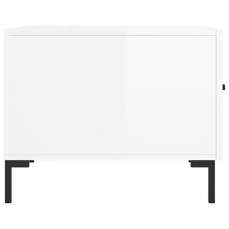 Lot de 2 tables de chevets avec tiroir 50 x 50 x 40cm bois d'ingénierie blanc et fer DEC040331