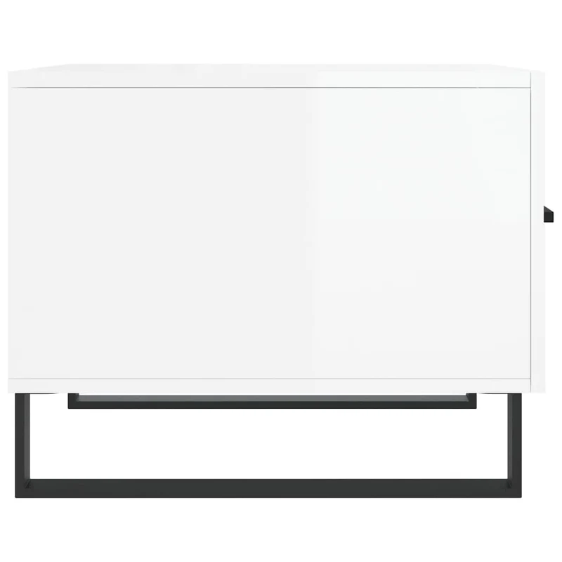 Lot de 2 tables de chevets avec tiroir 50 x 50 x 40cm bois d'ingénierie blanc brillant et fer DEC040328