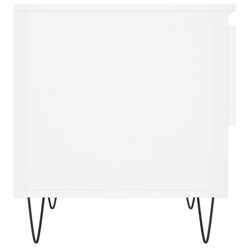 Lot de 2 tables de chevets avec tiroir 50 x 46 x 50cm bois d'ingénierie blanc et métal DEC040325
