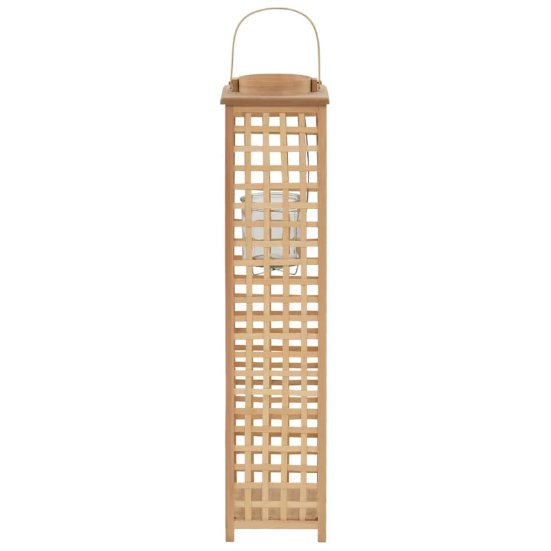Bougeoir suspendu porte-bougie bambou naturel décoration extérieur DEC020009