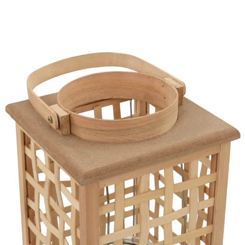 Bougeoir suspendu porte-bougie bambou naturel décoration extérieur DEC020009