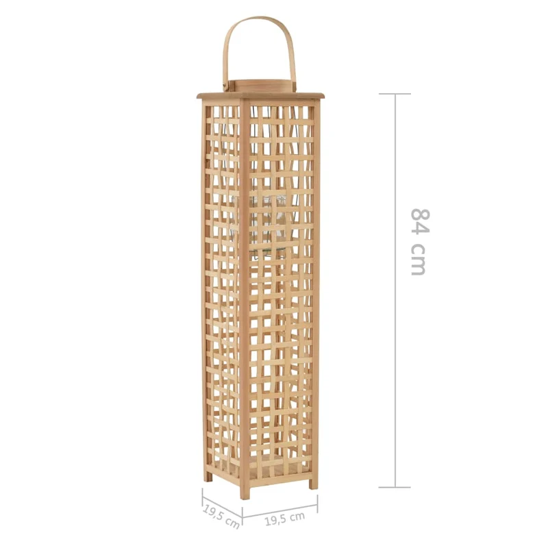 Bougeoir suspendu porte-bougie bambou naturel décoration extérieur DEC020009