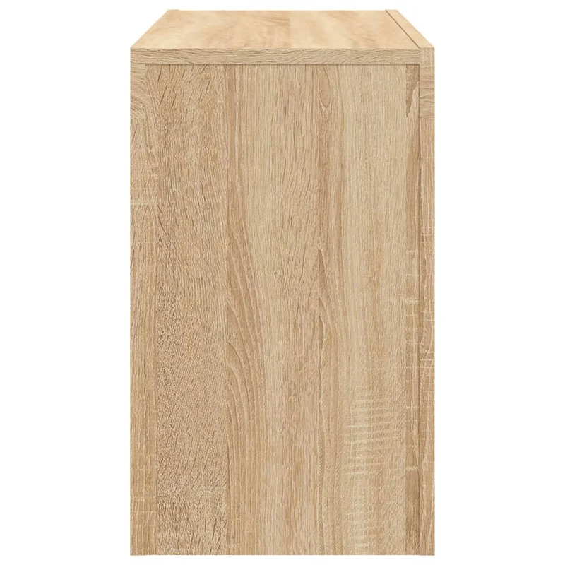 Lot de 3 tables d'appoint gigognes en bois d'ingénierie couleur chêne DEC040553