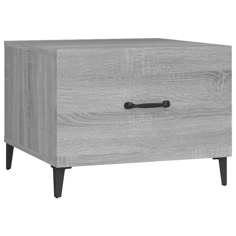 Lot de 2 tables basses appoint avec pieds en métal et MDF gris 50 x 50 x 40 cm DEC040485