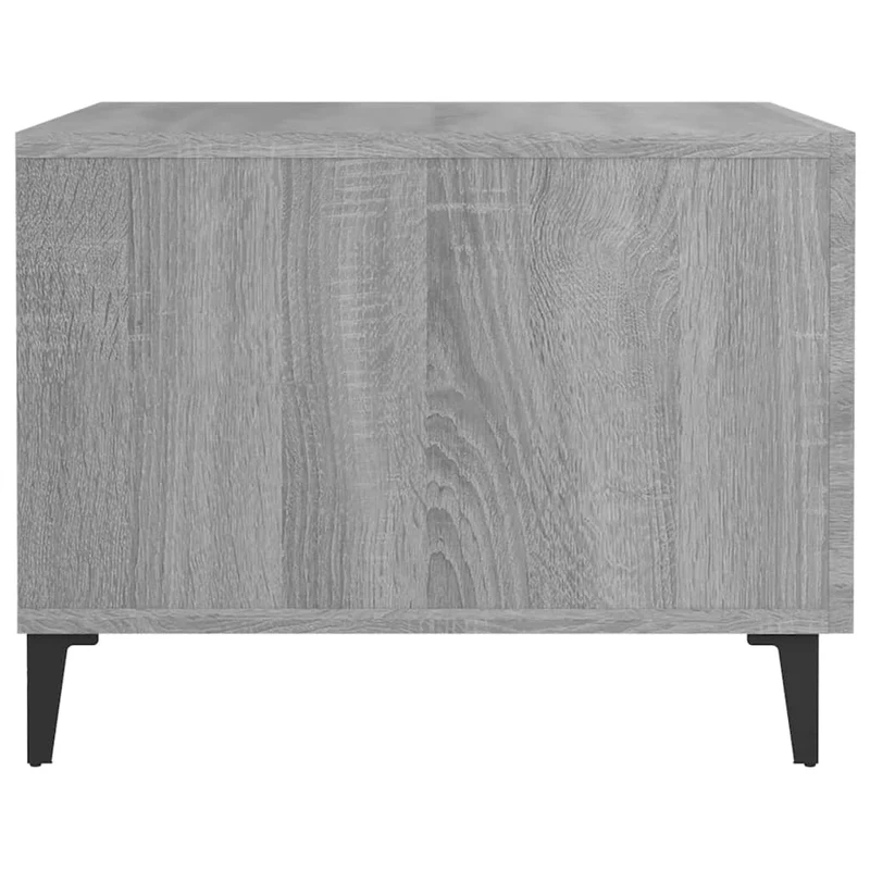 Lot de 2 tables basses appoint avec pieds en métal et MDF gris 50 x 50 x 40 cm DEC040485