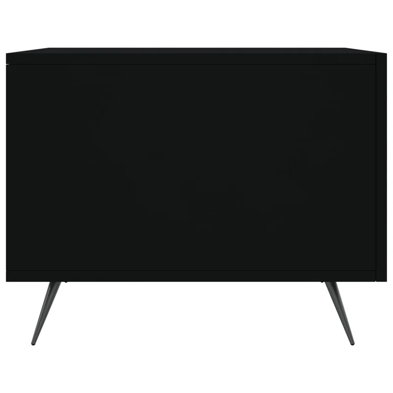 Lot de 2 tables basses d'appoint avec tiroir 50 x 50 x 40 cm bois d'ingénierie noir et fer DEC040421
