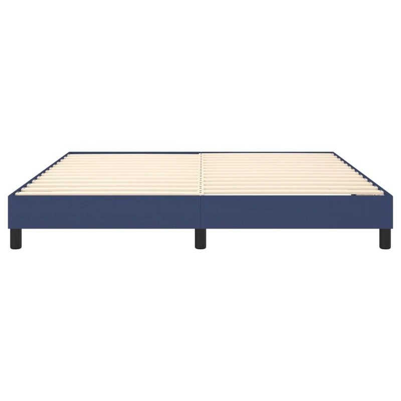 Sommier à lattes sur pieds cadre de lit 180x200 cm tissu bleu TDL0207334
